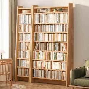 TENGYAGAO | Solid Wood Thin Bookshelf Storage Shelf for Living Room
