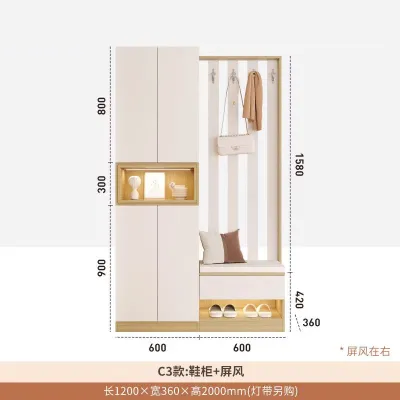 Modern Minimalist Luxury Entrance Cabinet Living Room Partition Cabinet Nordic Style Home Use Doorstep Shoe Cabinet Hallway