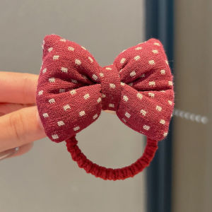 PINK EMPRESS | Red Bow Hair Tie Elastic