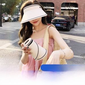 หมวกกันแดดฤดูร้อนแบบพับได้สำหรับผู้หญิง หมวกกันแดดแบบครอบคลุมทุกด้าน กันยูวีกลางแจ้ง หมวกกันแดดแบบใหม่ปี 2025 สำหรับเด็กและเยาวชน