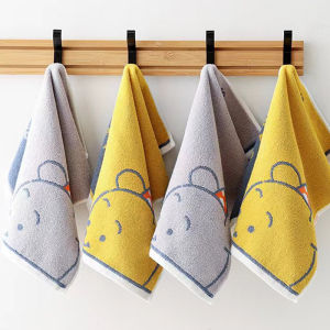 4 Pack Pure Cotton Small Towels for Children New New Arrival Face Washing Student Rectangular Cartoon Soft Absorbent Lint-Free