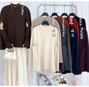 YUEZHONGWEI | Red New Year Atmosphere Half High Collar Pullover Sweater