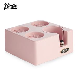 BINCOO Coffee Pink Tamper Set Powder Distributor Square Tamper Base Italian Coffee Utensils 51/58MM