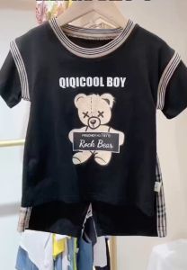 Childrens clothes sets kids boys clothing suits handsome baby Short sleeves + shorts Two-piece set