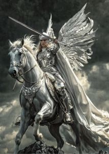 KAYOU | Oil Painting By Numbers Lady Knight Dark Demon Drawing Canvas DIY Pictures By Numbers Home Decor