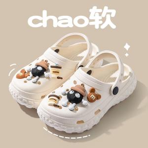 รองเท้าแตะ EVA แบบสวมสำหรับฤดูร้อนปี 2024 สำหรับผู้หญิง รองเท้าแตะชายหาดกันลื่นสำหรับเด็ก รองเท้าแตะแบบสวมแบบสวมสำหรับครอบครัว