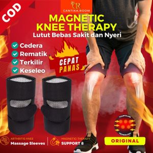 Deker Korset Terapi Sendi Lutut Magnetik Tourmaline Knee Pad Support Ampuh Atasi Nyeri Sendi Lutut