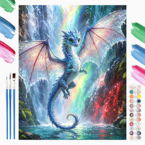 40x50cm Paint By Numbers Handpainted Canvas Painting Blue Dragon Painting By Numbers for Adults Home Decor