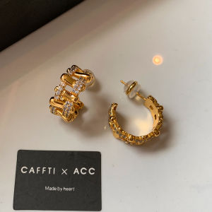 CAFFTI | 999 Sterling Unique Attractive Silver Color Hoop Earrings