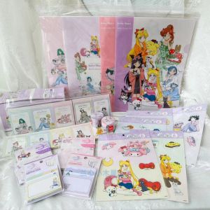 In Stock Sailor Moon Sanrio Folder Ballpoint Pen Letter Note Pencil Case Sticker Tape Clip