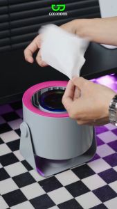 GOOJODOQ Quạt để bàn Quạt lưu thông không khí 4000mAh có thể điều chỉnh tốc độ im lặng  100 tốc độ với màn hình kỹ thuật số có thể treo tường