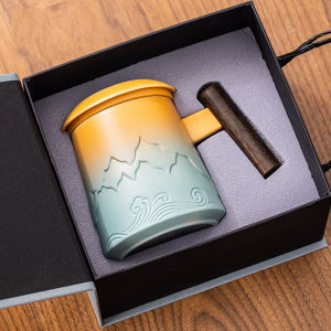 New Large Capacity Filtering Tea-Water Separation Teacup with Lid