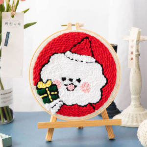 DIY Embroidery Kit Handmade Wool Yarn Click Stitching Set Self Embroidery Gift Home Fabric Sewing Tools Pomelo Meet Lemon