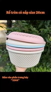 Rổ Tròn Chấm Bi Hokori 3268 Kích Thước 26.5 × 17.5 × 15cm