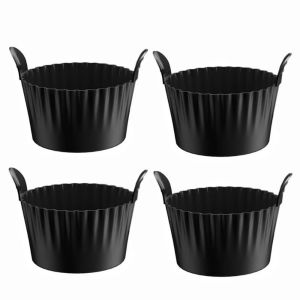 Reusable silicone baking cups non-stick muffin cupcake molds with double handles BPA-free mini round air fryer cupcake lining