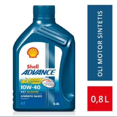 OLI SHELL ADVANCE METIK AX7 10W-40 BIRU