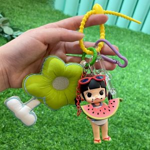 Pop Mart Molly Car Key Ring Pendant Lovely Bag Decorative Creative Girls Birthday Gifts