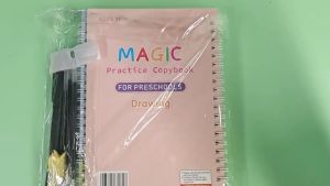 4 PCS Sank Magic Practice Copybook English for Kids Reusable Magical Copybook Kids Tracing Book for Handwriting 儿童字帖幼儿园数字练字帖启蒙学前班3-6岁1初学者凹槽控笔训练描红练字本楷书练习神器小学生学前幼儿宝宝中班入门学写字帖魔法贴