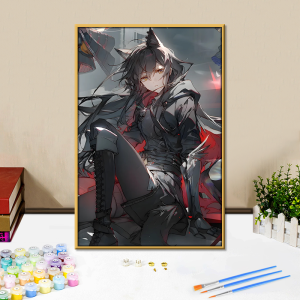 Modern Minimalist Texas DIY Digital Oil Painting Cartoon Anime Handmade Filling Acrylic on Linen Living Room Decorative Artwork