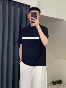 Áo Thun Polo Nam Tay Ngắn Thoáng Khí Mùa Hè Thời Trang Cổ Polo in Chữ Phong Cách Châu Âu Đơn Giản Đa Năng Áo Thun Thường Ngày