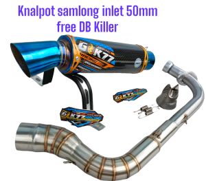 Knalpot Samlong Gaok Beat Vario125 Scoopy Genio Mio Nmax pcx vario160 Aerox dll Inlet 50