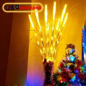 Bộ đèn LED Bông lúa mạch 10 bó màu vàng ấm trang trí bàn thờ Siêu đẹp