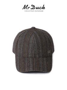 Mr DUCK | Herringbone Wool Tweed Baseball Cap Autumn/Winter/Spring Casual Commuter Hat