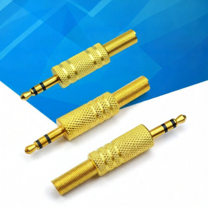 Risym | Stereophonic Jack Connector 3.5mm Golden Plated For Soldering
