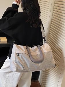 Large Capacity Travel Bag for Women Short Trip Weekend Travel Luggage Bag Yoga Sports Fitness Bag with Pull Stroller