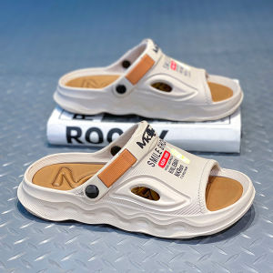 Mens Summer Outdoor Thick Bottom Anti-Slip Wear-Resistant Beach Slippers Driving Dual-Purpose Sensation Large Size 46 Clogs