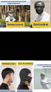 Sun Protection Cycling Face Mask Anti-Sweat Breathable Motor Topeng Muka Men Women Summer Anti-UV Balaclava Sport Cap