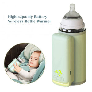 Portable Bottle Warmer For Travel 8000mAh Rechargeable Breastmilk Warmer Insulated Bag LCD Display Travel Bottle Warmer 6 Gears Adjustable Precise Temperature Fast Heating (3th Gen)