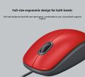 Logitech | Logitech M110 Wired Mouse Silent Office Notebook Desktop Computer USB Full Size Two-Handed Mouse M111 for Business Use. 