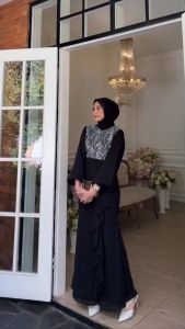 BEST SELLER - SHERLI DRESS BAHAN CERUTY BABYDOLL FULL FURING MIX BRUKAT PREMIUM M L XL XXL BUSUI FRIENDLY GAMIS KONDANGAN YANG LAGI VIRAL 2023 DRESS PESTA SERAGAM BRIDESMAID GAUN PERNIKAHAN BAJU KONDANGAN TERBARU