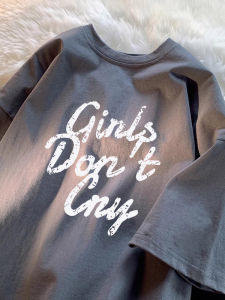 Heavyweight Pure Cotton Short Sleeve T-Shirt Mens American Trendy Brand Letter Print Loose Teenage Half Sleeve Body Shirt