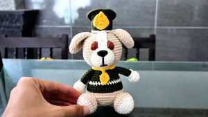 Chú chó biến hình làm Police Dog nhiều mẫu xinh xắn bằng len móc khóa đồ handmade quà tặng ý nghĩa quà lưu niệm