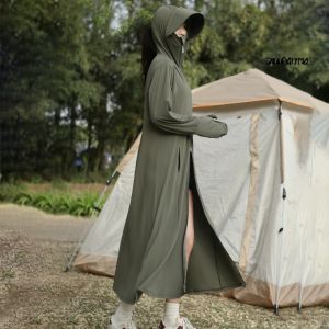 Áo Chống Nắng Bằng Lụa Băng Dài Toàn Thân Cho Nữ Mùa Hè 2025 Áo Chống Nắng Xe Điện Chống Tia UV Mới Áo Khoác Ngắn Đa Năng