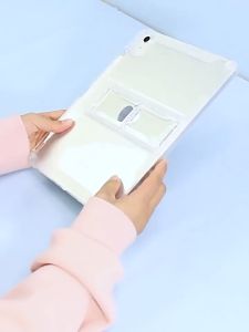 Case Stand Samsung Tab S6 Lite 10.5 Inch 2020 2022 2024 P610 P609 P605 P619 P620 P625 Clear Anti Crack Premium Transparan Bening Tahan Kotor Waterproof Standing Sandaran Dudukan Siliokon Shockproof Tahan Banting