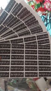 Tem dán hoa sáp hoa tươi quà tặng mỹ phẩm đủ màu cán bóng chống nước cắt dập sẵn có keo dán