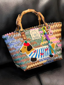 Retro Waterproof Sausage Dog Basket Wicker Weave Tote Bag Handbag Storage Basket Viaback Brand from Mainland China