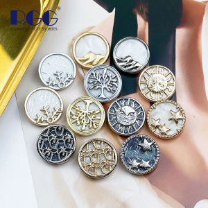 Luxurious Style Metal 3D Carved Womens Coat Buttons