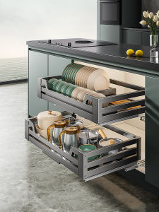 SHENYUAN | Double-layered Drawer Kitchen Storage Basket Stainless Steel 304