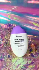 Facetology Triple Care Sunscreen SPF 40 PA ++++ 40ml - Tidak menyumbat pori-pori / Kontrol minyak yang efektif / Perlindungan matahari tiga kali lipat