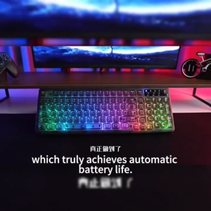 Crystal Mouse Dual Mode Bluetooth Computer Mouse USB 2.4GHz Wireless Transparent Mouse and Transparent keyboard