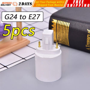 100-230V 5pcs Durable 2 Pin G24D To E27 Lamp Holder G24D To E27 Lamp Base Converter Bulb-Base-Adapter
