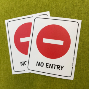 No Entry. Staff Only. Premium Sticker Sign Notice Signage. Do Not Enter. Restricted Area. Keep Out.