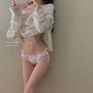 Quần Lót Tam Giác Cotton Lót Ren Gợi Cảm Cạp Thấp Hai Bên Có Thể Tháo Gỡ Cho Nữ Quần Lót Tam Giác Bằng Nylon Thoáng Khí