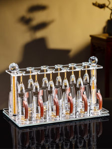 XIZHE | Luxury Crystal Glass Baijiu Glasses Set Wooden Decanter