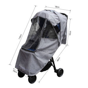 Universal Stroller Rain Cover Single and Double Baby Stroller Transparent Raincoat Wind Dust Shield Outdoor Baby Accessories
