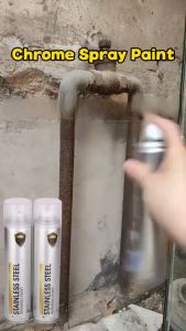 CHROME 350ML CAT ANTI KARAT METALIC WARNA STAINLESS SEMPROT CHROME